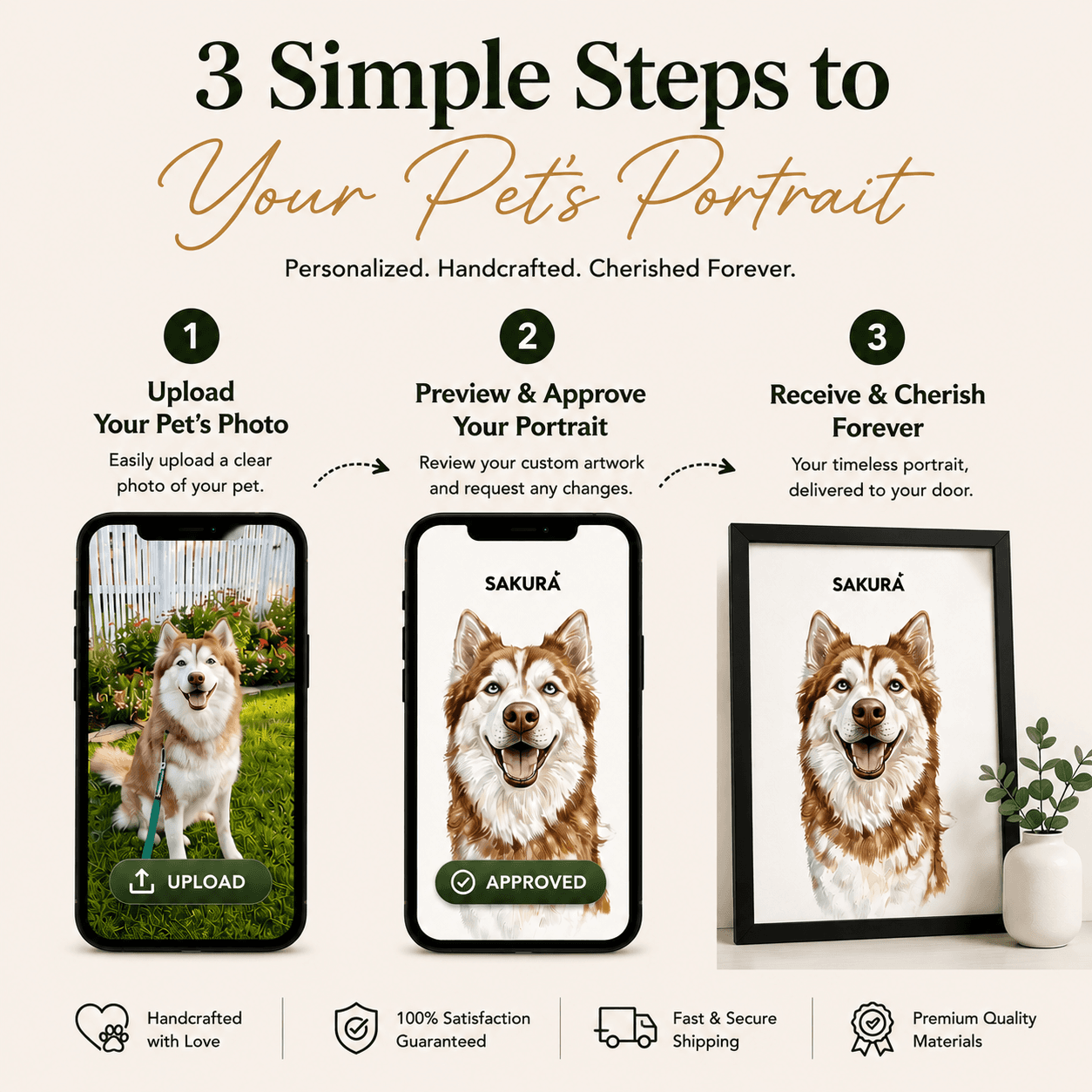 Custom pet portrait process